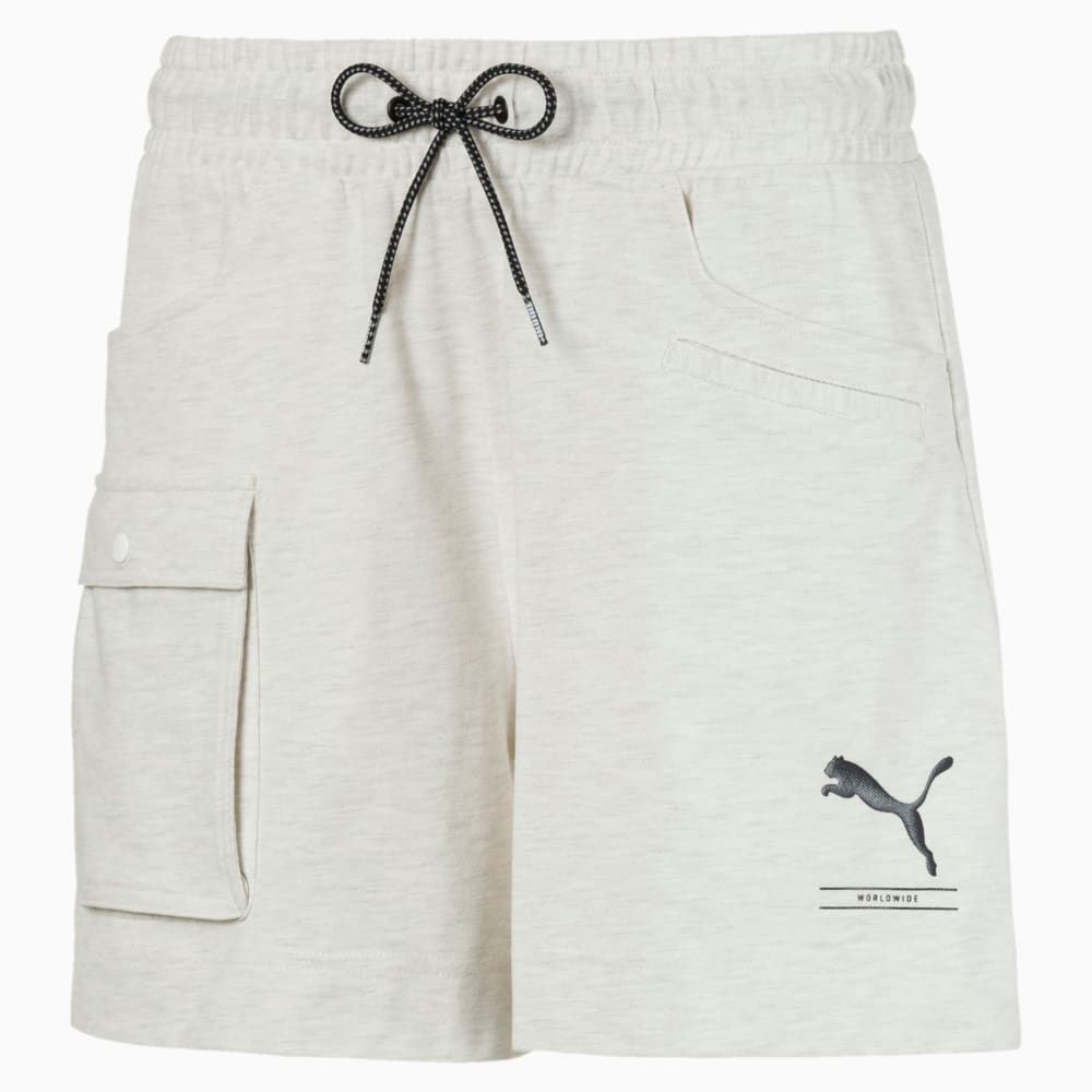 

PUMA - female - Шорты Nu-tility 4" Shorts – Puma White Heather –, Белый