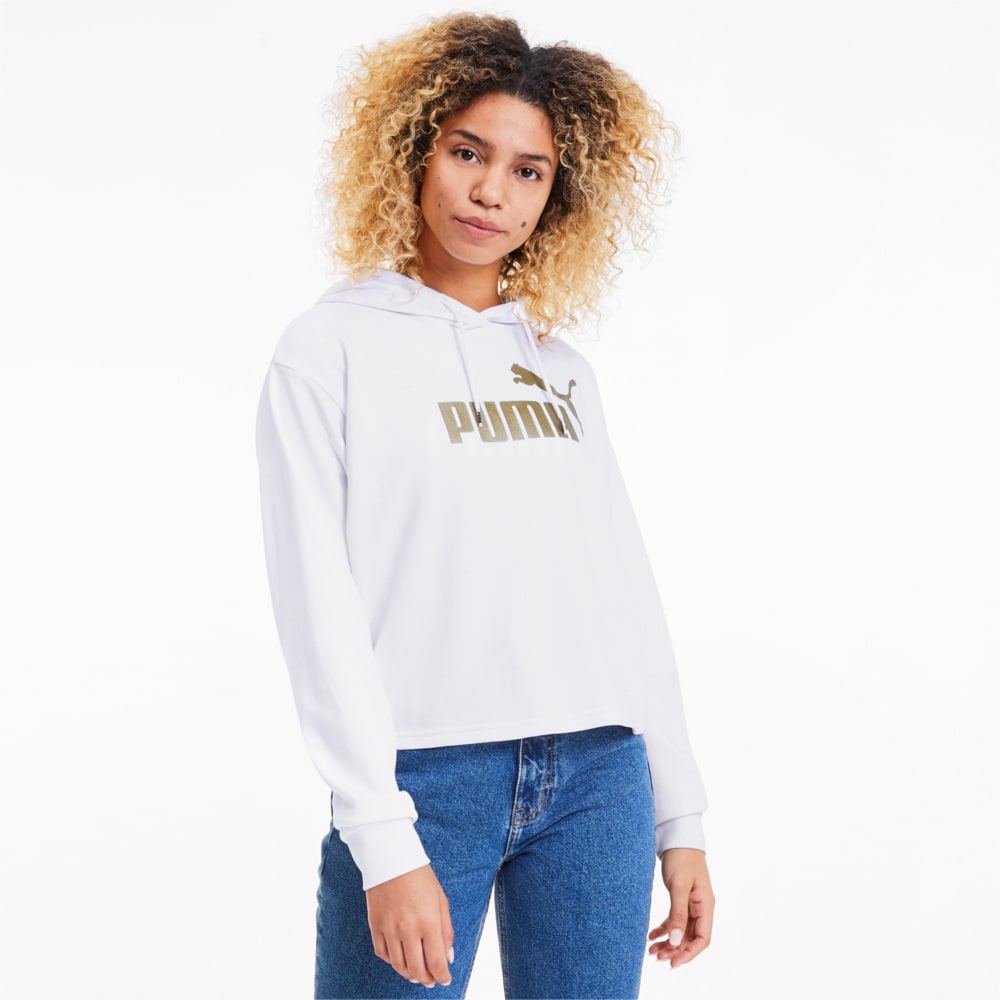 Зображення Puma Толстовка ESS+ Metallic Hoody TR #1: Puma White-Gold