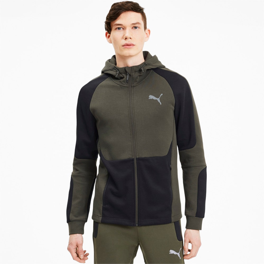 Evostripe Fermuarli Erkek Kapsonlu Sweatshirt Yesil Puma Puma Turkiye Resmi Alisveris Sitesi