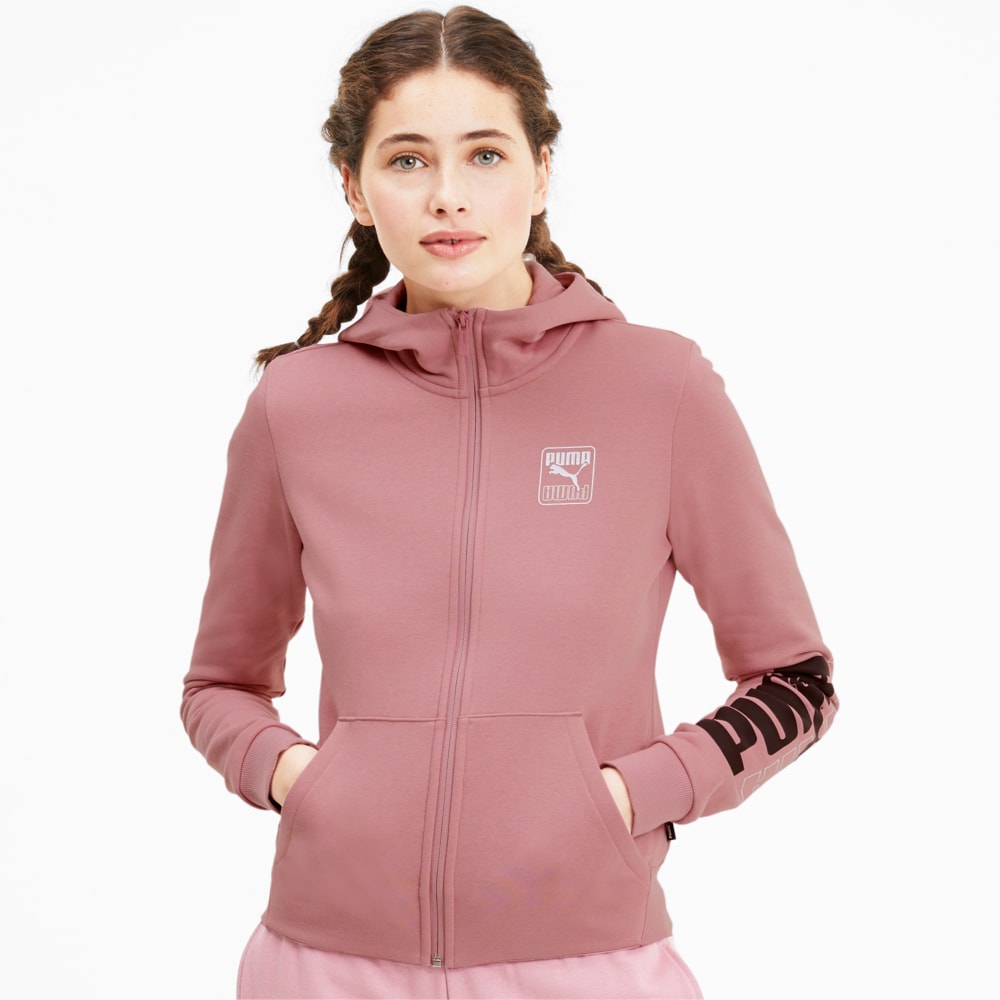 Изображение Puma Толстовка Rebel Full-Zip Hoodie #1: Foxglove