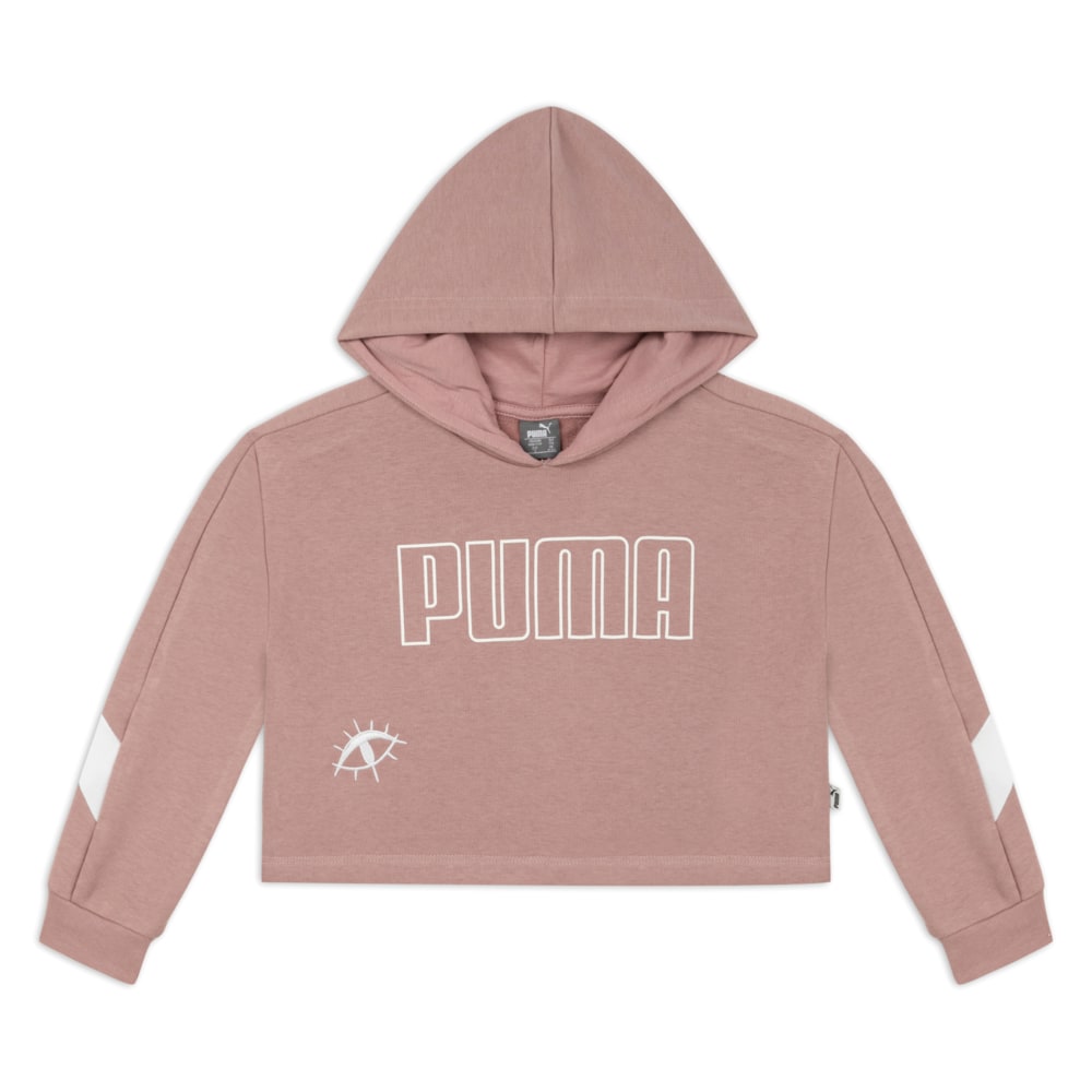 Görüntü Puma PUMA x Custom Rebels UPCYCLE Kısa Kesim Kapüşonlu Çocuk Sweatshirt #1