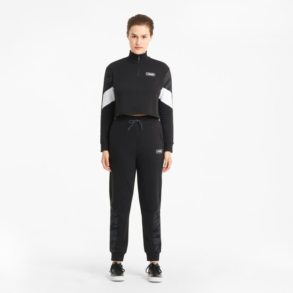 фото Толстовка rebel half-zip crew neck women's sweater puma