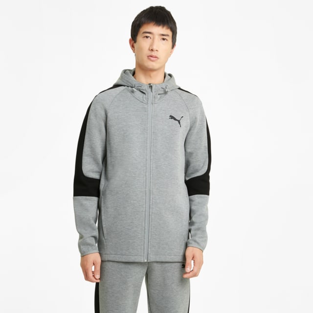 Image PUMA Moletom com Capuz EVOSTRIPE Core Malha Simples Full-Zip Masculino