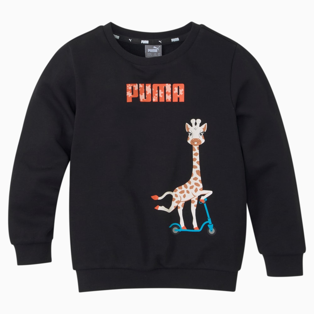 Изображение Puma Детская толстовка Paw Crew Neck Kids' Sweatshirt #1: Puma Black