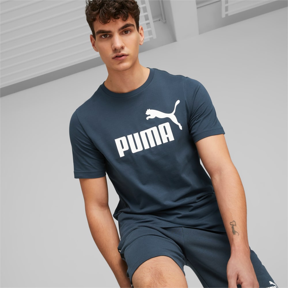Изображение Puma Футболка Essentials Logo Men's Tee #1: Dark Night