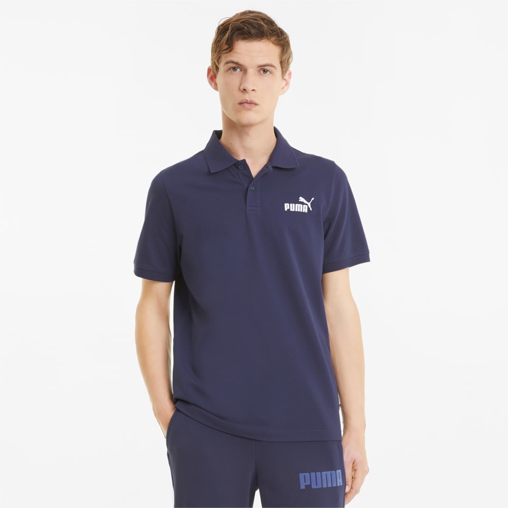 Изображение Puma Поло Essentials Pique Men's Polo Shirt #1: Peacoat