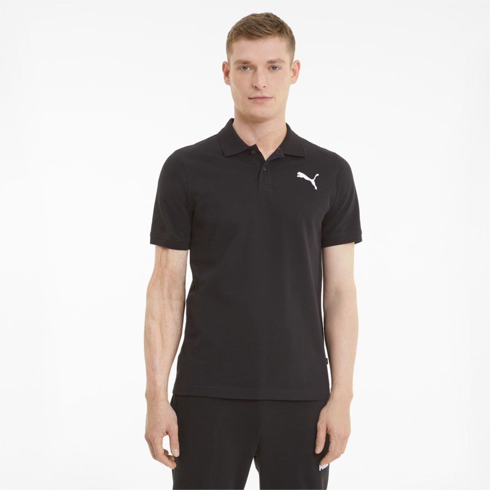 Изображение Puma Поло Essentials Pique Men's Polo Shirt #1: Puma Black-Cat