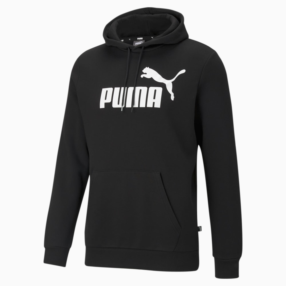 Poleron Con Capucha Con Logotipo Grande para Hombre Essentials Negro Puma