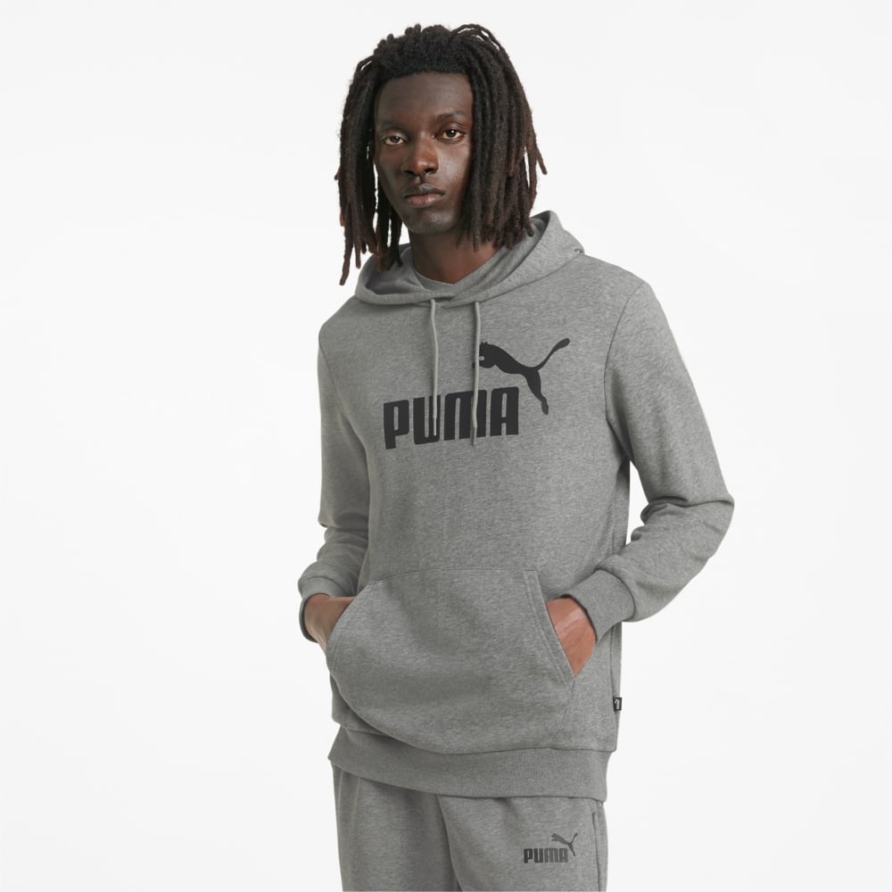 Изображение Puma Худи Essentials Big Logo Men’s Hoodie #1: Medium Gray Heather