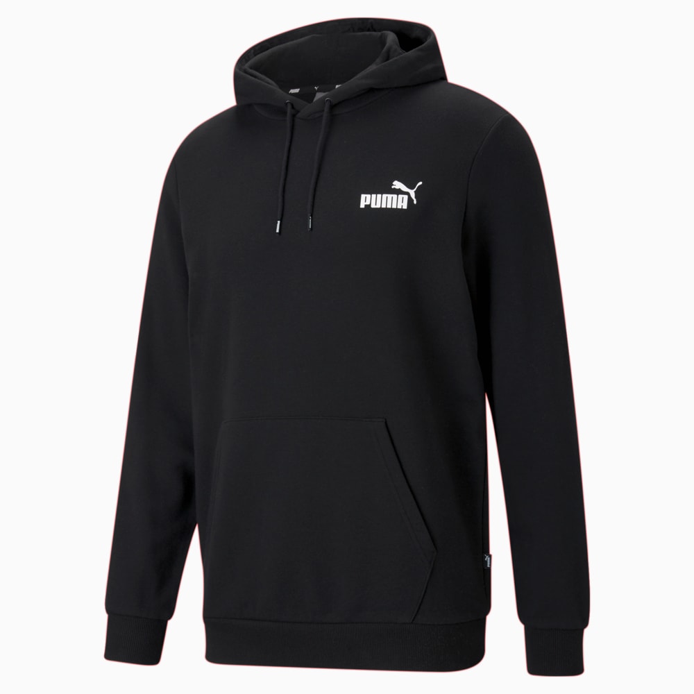 Essentials Small Logo Men s Hoodie Puma Black Puma 586692 01