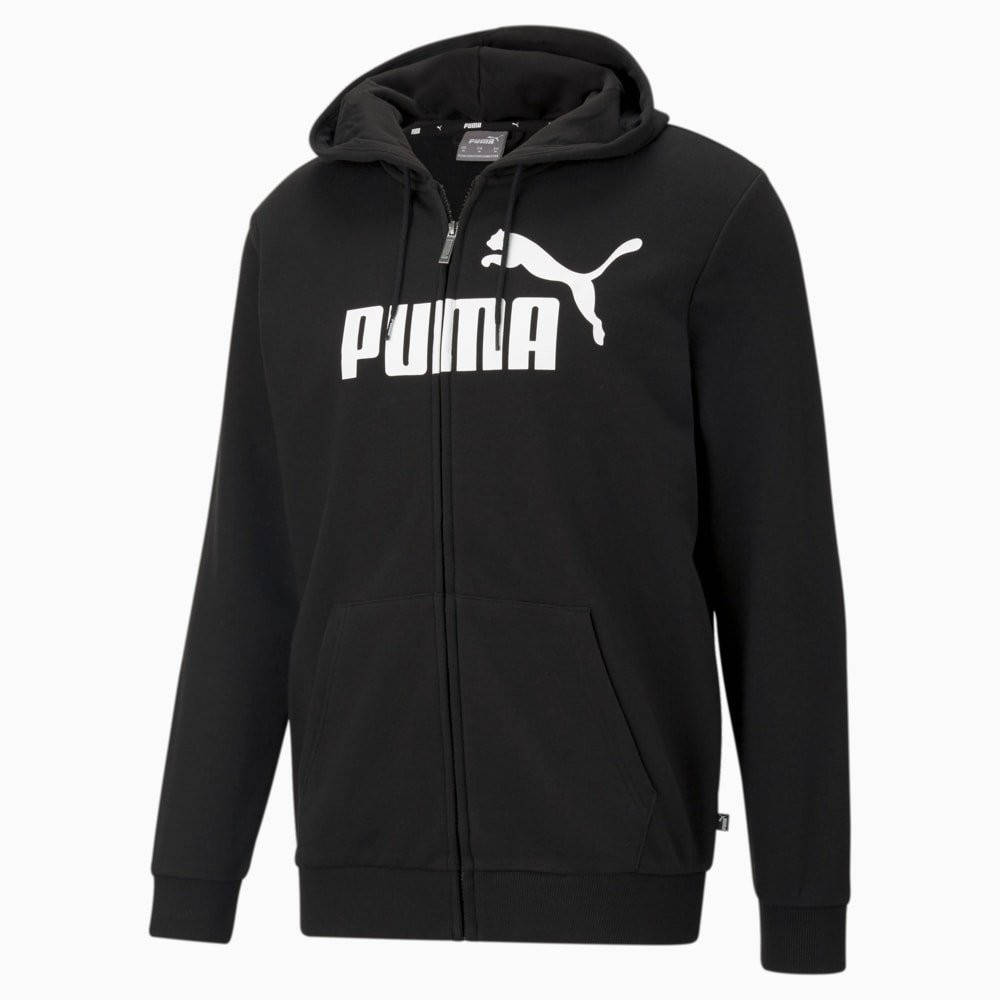 Изображение Puma Толстовка Essentials Big Logo Full-Zip Men's Hoodie #1: Puma Black