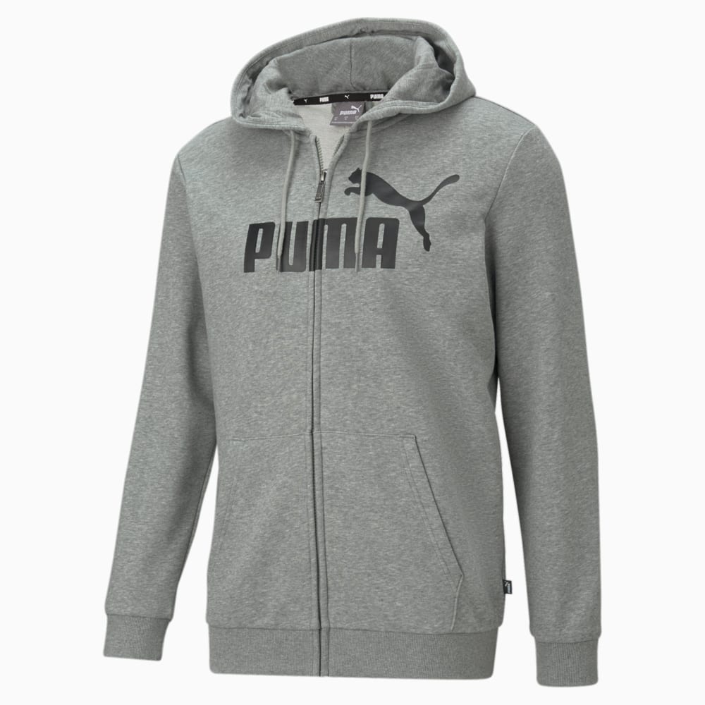 фото Толстовка essentials big logo full-zip men's hoodie puma