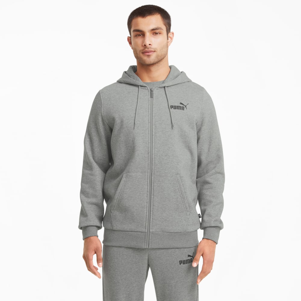 Зображення Puma Толстовка Essentials Full-Zip Logo Men's Hoodie #1: Medium Gray Heather