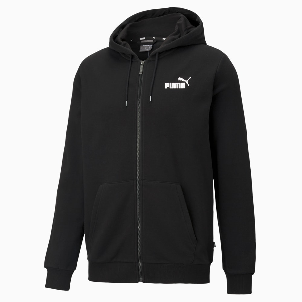 Изображение Puma Толстовка Essentials Small Logo Full-Zip Men's Hoodie #1: Puma Black