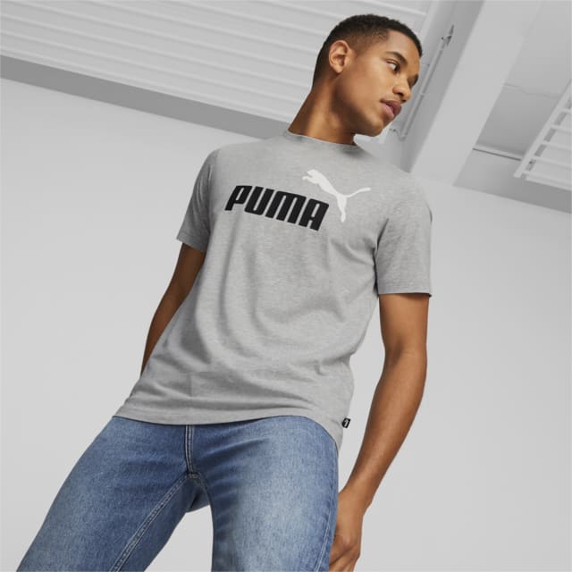 Imagen PUMA Polera con logotipo bicolor para hombre Essentials+