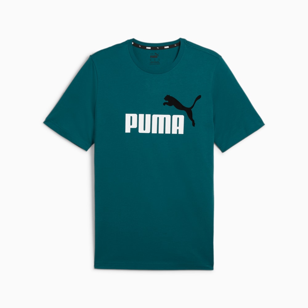Зображення Puma Футболка Essentials+ 2 Colour Logo Men's Tee #1: Cold Green
