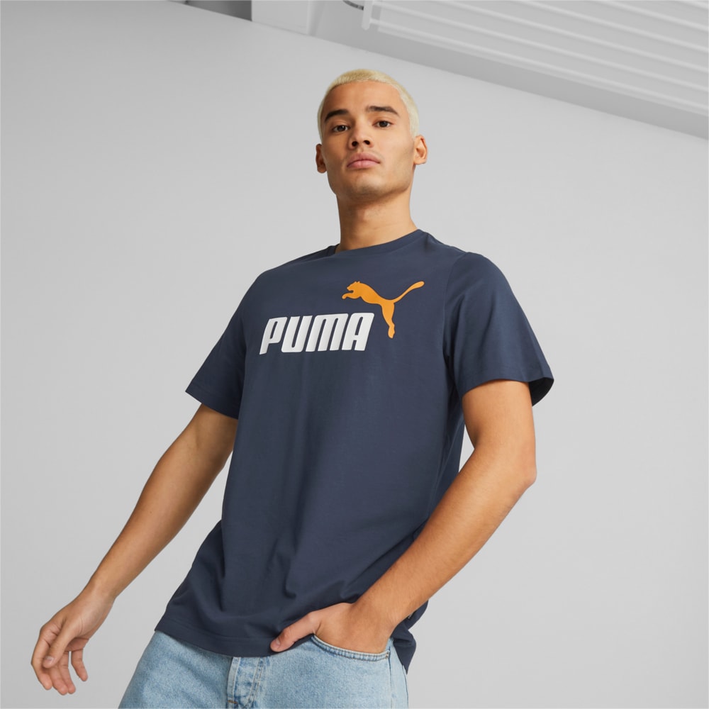 Изображение Puma Футболка Essentials+ 2 Colour Logo Men's Tee #1: Dark Night