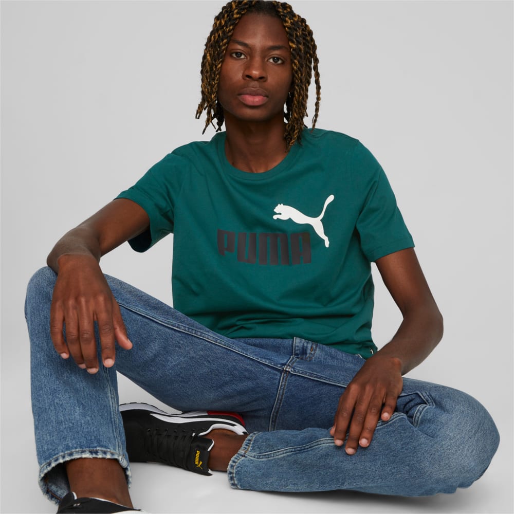 Camiseta Essentials 2 Colour Logo Masculina Verde PUMA Ref 586759 45