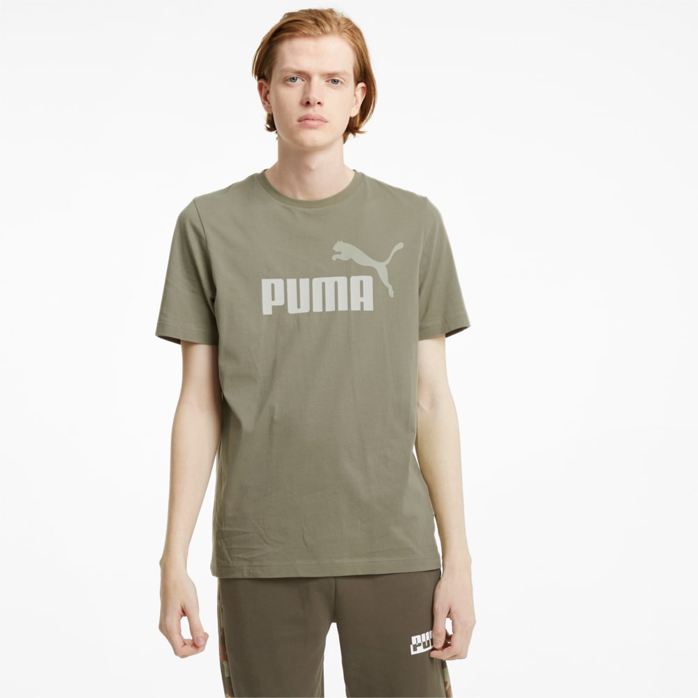 Изображение Puma Футболка Essentials+ 2 Colour Logo Men's Tee #1: Vetiver