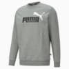 Imagen PUMA Polerón de cuello redondo y logotipo grande bicolor para hombre Essentials+ #1