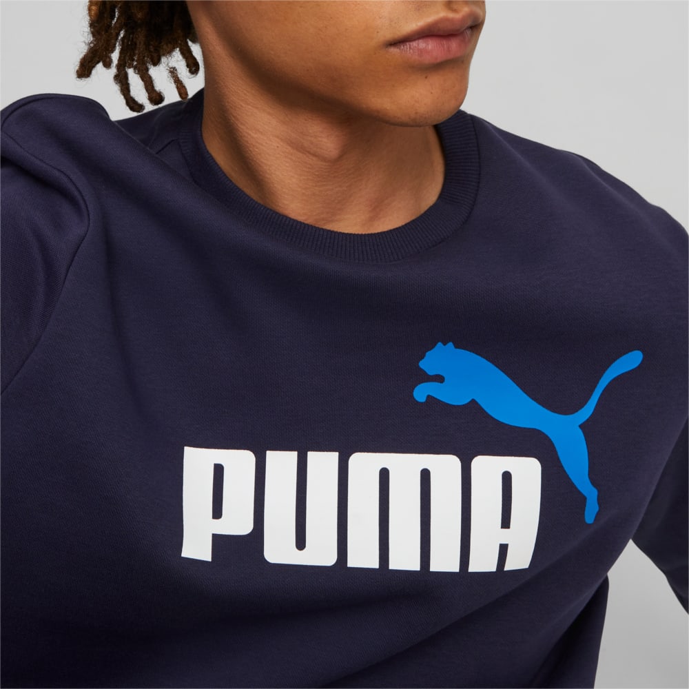 Image PUMA Moletom Essentials+ Two-Tone Big Logo Crew Neck Fleece Masculino #2