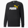 Зображення Puma Толстовка Essentials+ Two-Tone Big Logo Crew Neck Men's Sweater #6: Puma Black-tangerine