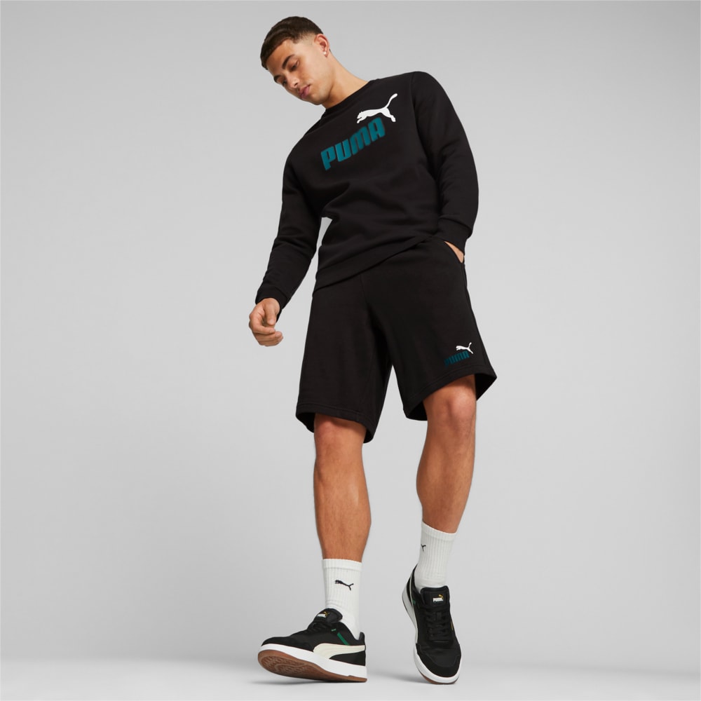 Imagen PUMA Polerón de cuello redondo y logotipo grande bicolor para hombre Essentials+ #2