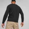 Изображение Puma Толстовка Essentials+ Two-Tone Big Logo Crew Neck Men's Sweater #4: Puma Black-Puma White
