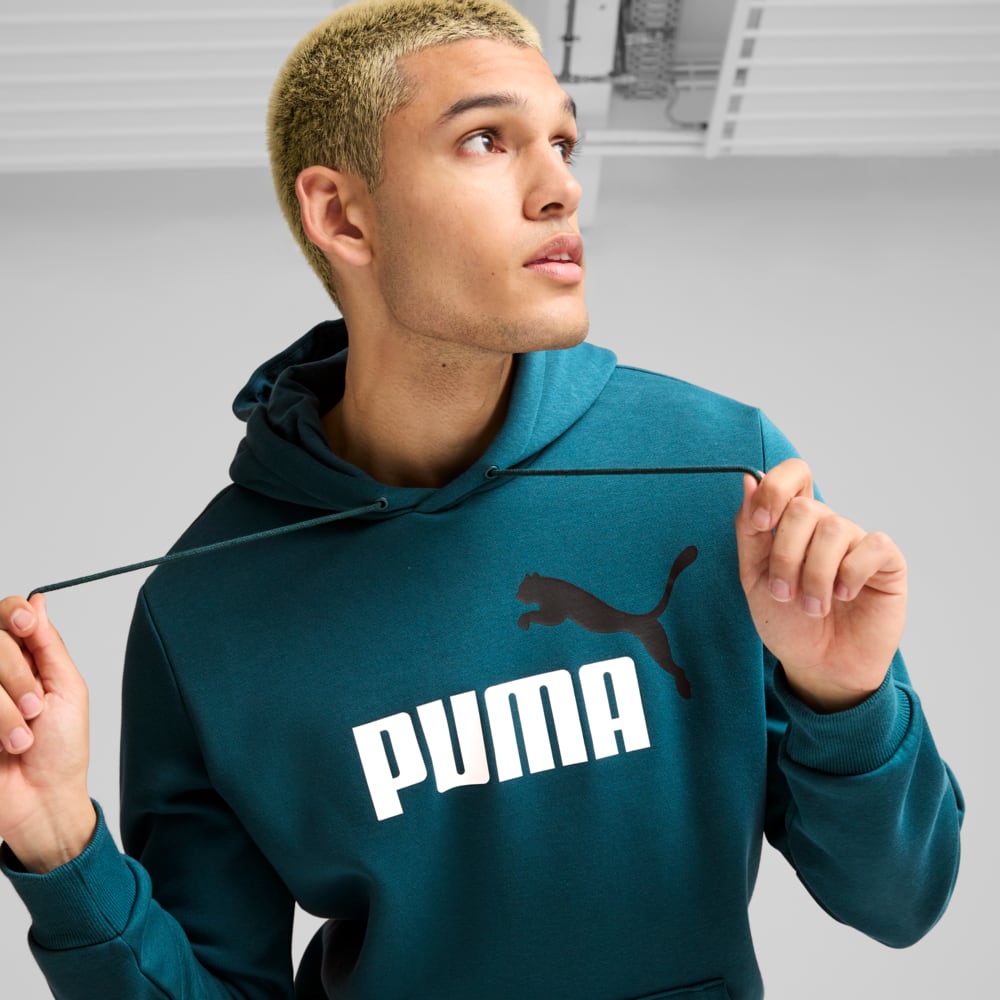 Изображение Puma Толстовка Essentials+ Two-Tone Big Logo Men's Hoodie #2: Cold Green