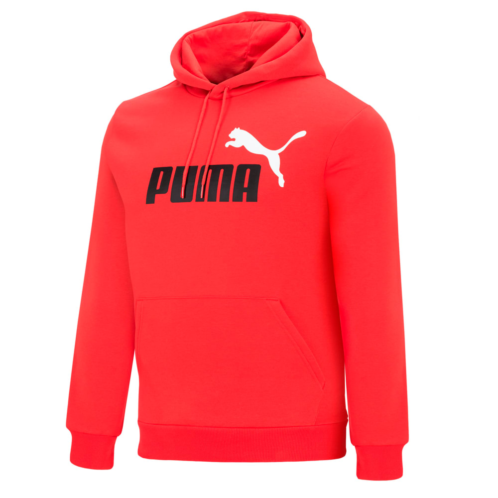 Imagen PUMA Polerón con capucha y logotipo grande bicolor para hombre Essentials+ #1