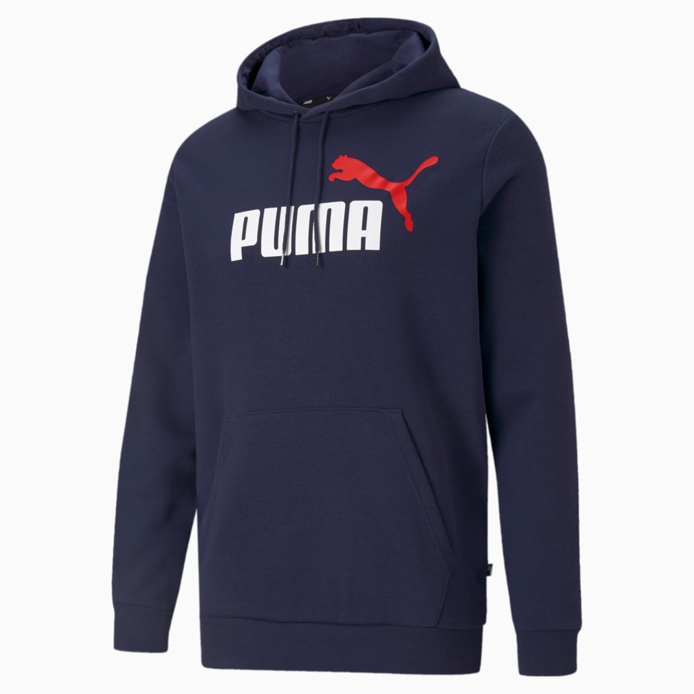 Изображение Puma Толстовка Essentials+ Two-Tone Big Logo Men's Hoodie #1: Peacoat