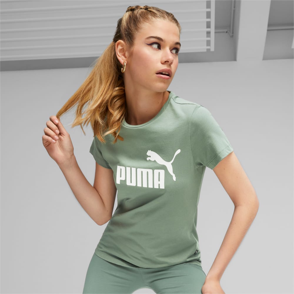 Зображення Puma Футболка Essentials Logo Women's Tee #1: Eucalyptus