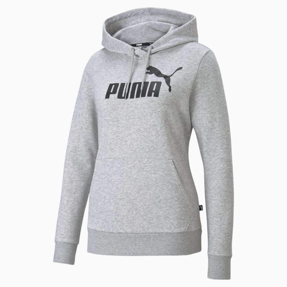 Изображение Puma Толстовка Essentials Logo Women's Hoodie #1: light gray heather