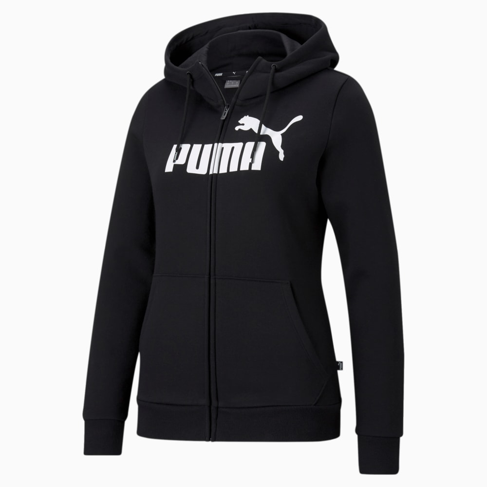 Изображение Puma Кофта Essentials Logo Full-Zip Hoodie Women #1: Puma Black
