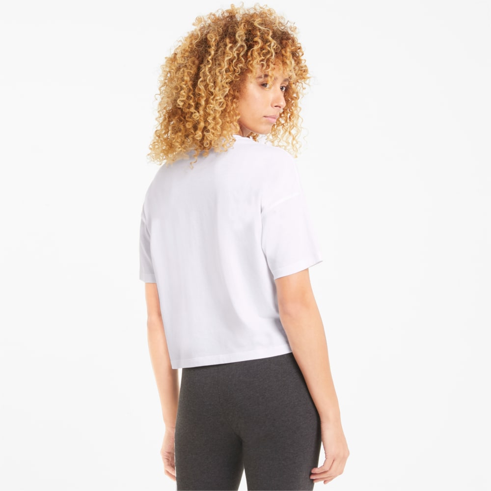 Зображення Puma Топ Essentials Logo Cropped Women's Tee #2: Puma White