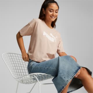 Image PUMA Camiseta Cropped Essentials Logo Feminina