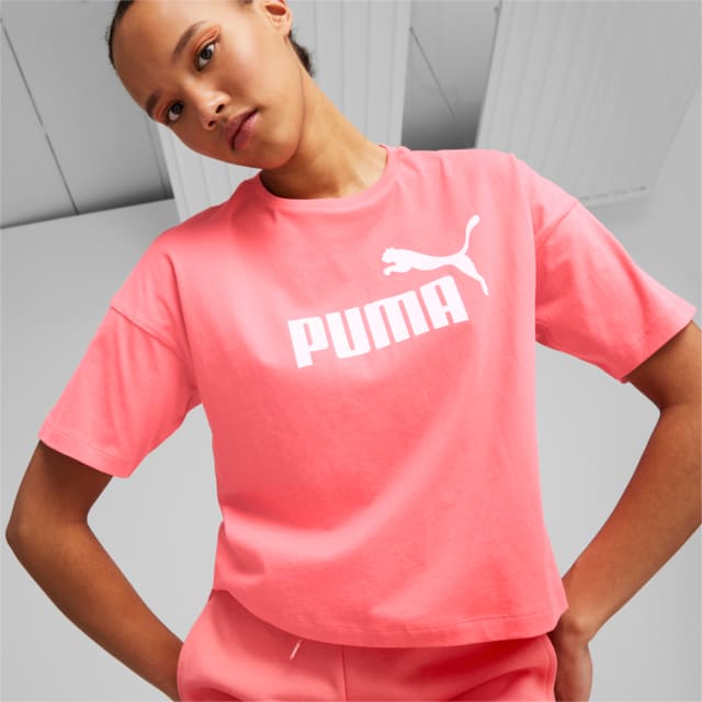 Image PUMA Camiseta Cropped Essentials Logo Feminina