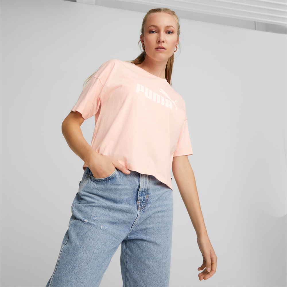 Image PUMA Camiseta Cropped Essentials Logo Feminina #1