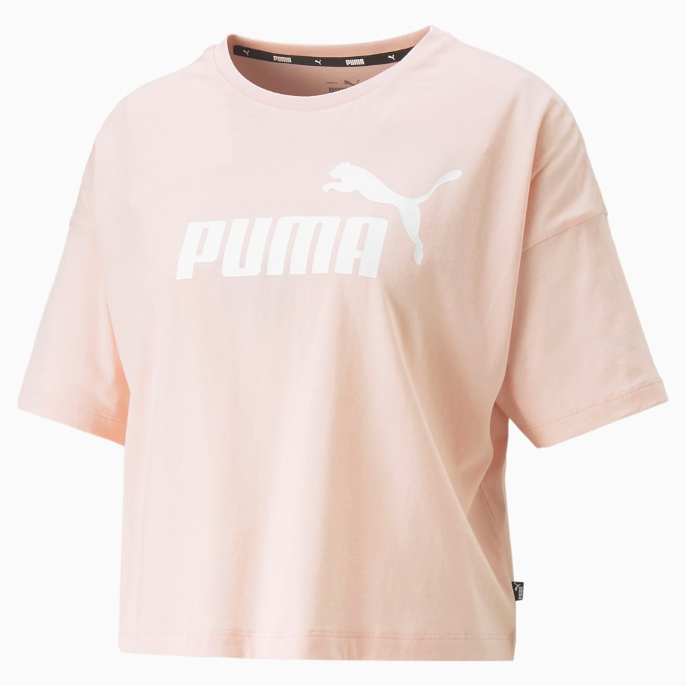 Camiseta Cropped Essentials Logo Feminina Rosa PUMA Ref