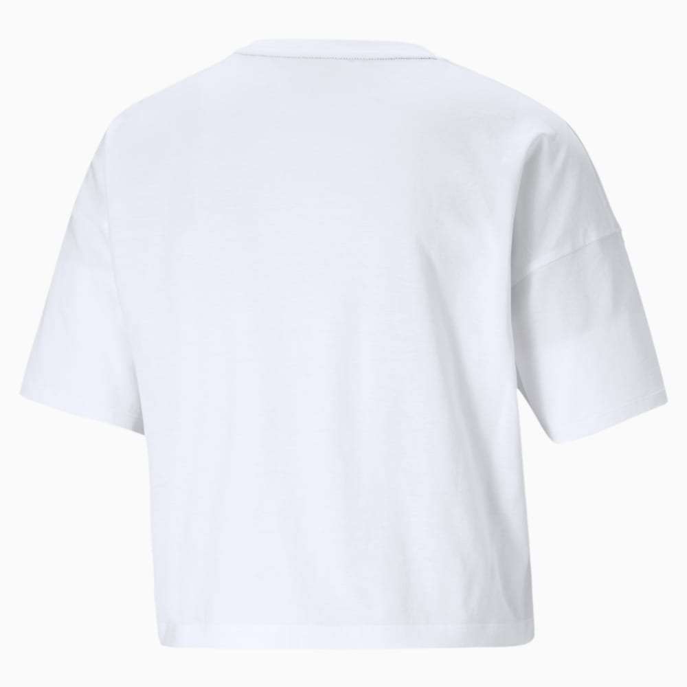 Зображення Puma Футболка Essentials Cropped Small Logo Women's Tee #2: Puma White