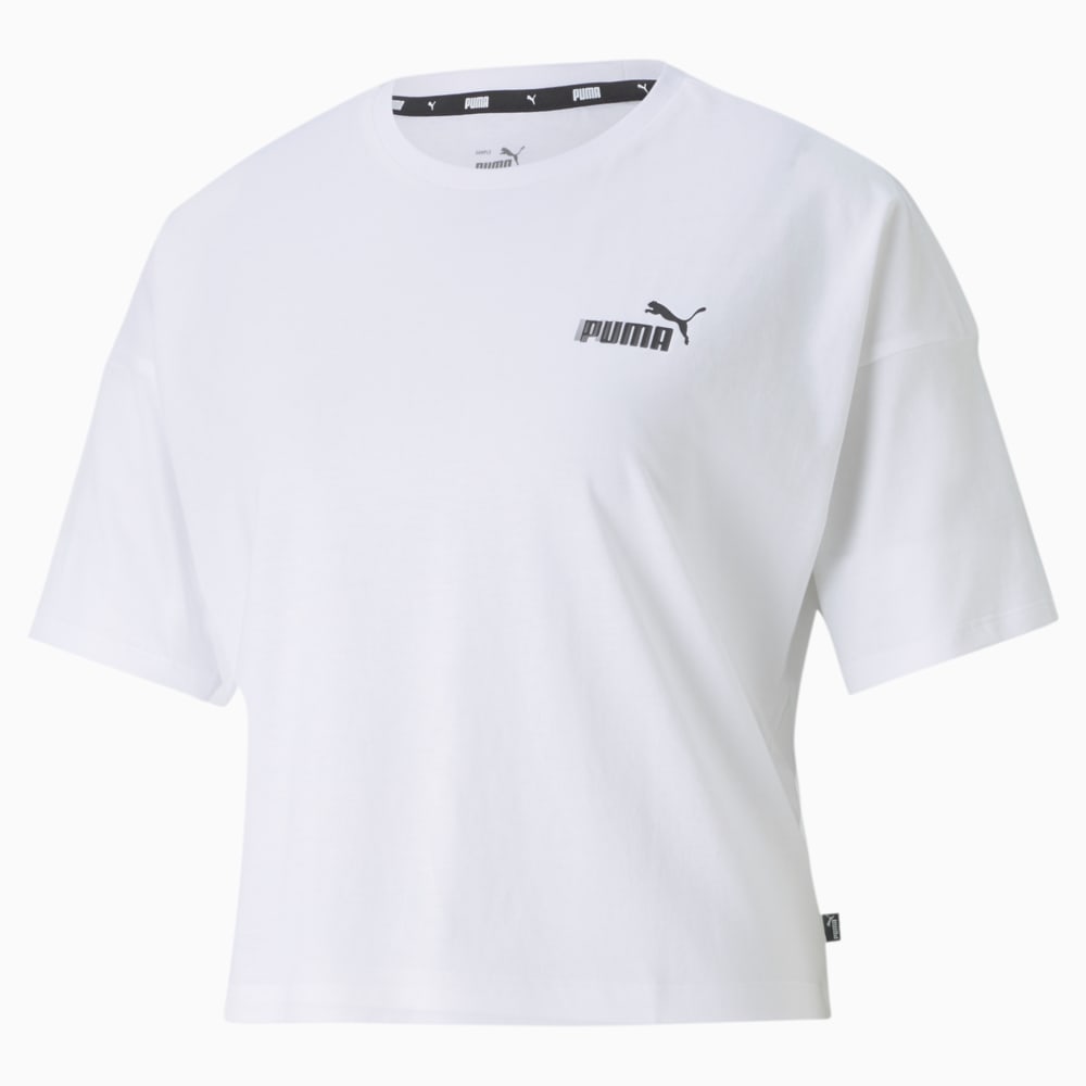 Image PUMA Camiseta Essentials Cropped Small Logo Feminina #1