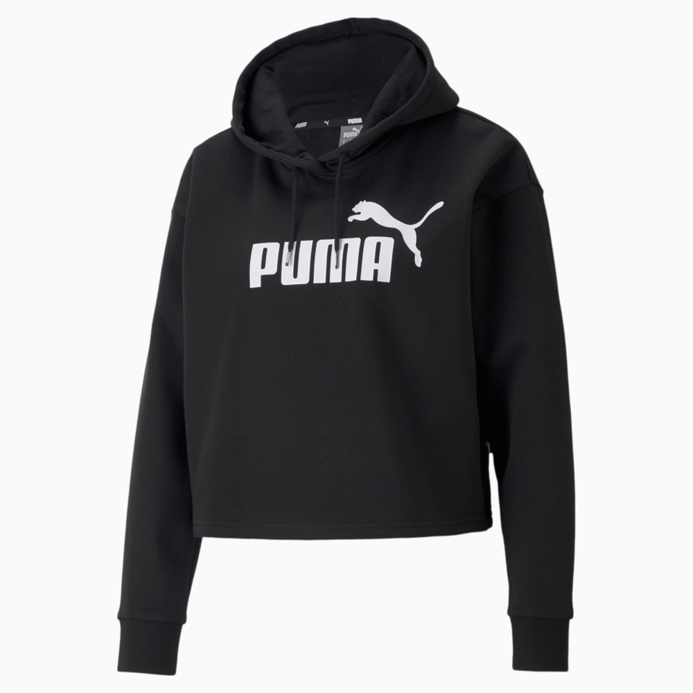 Image PUMA Moletom com Capuz Essentials Cropped Logo Fleece Feminino #1