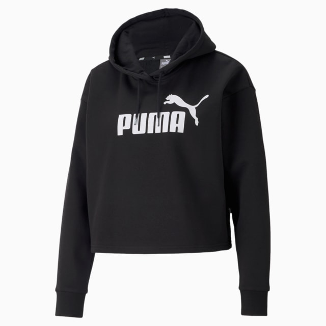 Image PUMA Moletom com Capuz Essentials Cropped Logo Fleece Feminino