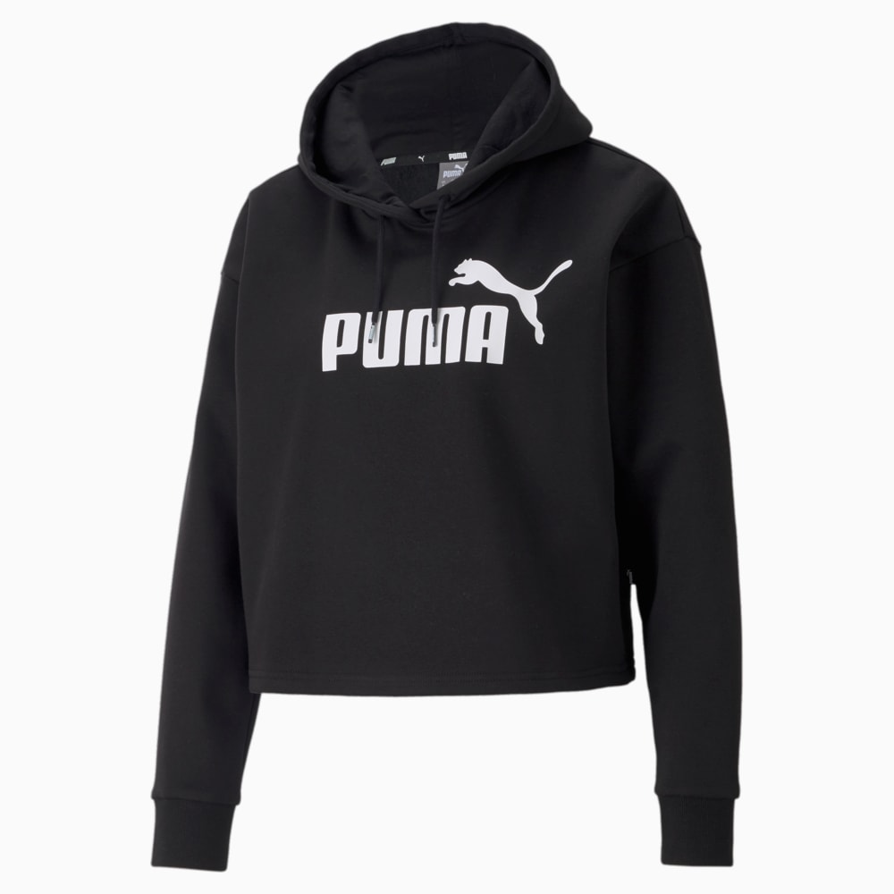 Зображення Puma Толстовка Essentials Cropped Logo Women’s Hoodie #1: Puma Black