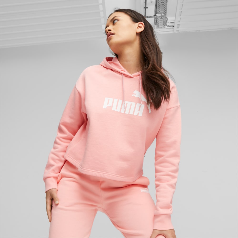 Image PUMA Moletom com Capuz Essentials Cropped Logo Fleece Feminino #1