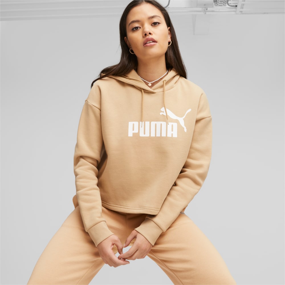 Image PUMA Moletom com Capuz Essentials Cropped Logo Fleece Feminino #1