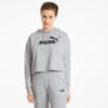 Image PUMA Moletom com Capuz Essentials Logo Cropped Feminino #1