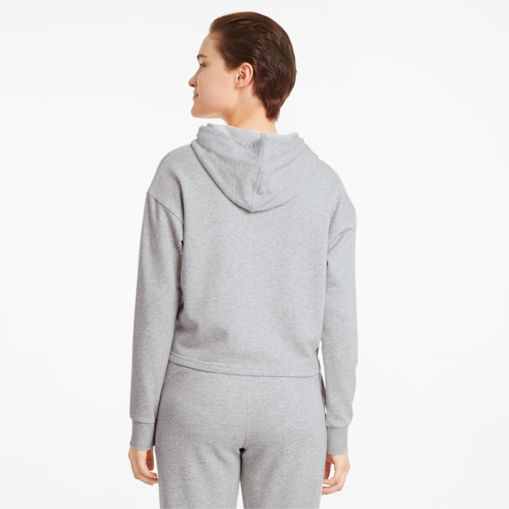 Изображение Puma Толстовка Essentials Logo Cropped Women's Hoodie #2: light gray heather