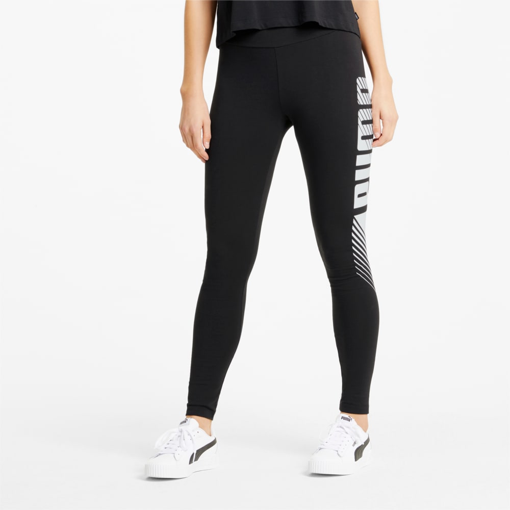Изображение Puma Леггинсы Essentials Graphic Women's Leggings #1: Puma Black