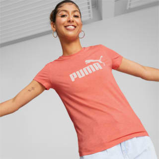 Image PUMA Camiseta Essentials Logo Heather Feminina